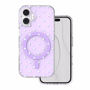 Bubble Dots Mag чехол для iphone 16 6,1", фиолетовый