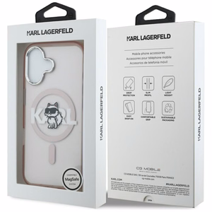 KARL LAGERFELD ümbris jaoks IPHONE 17 compatible with MagSafe KLHMP17SHGCHGKBP (IML Choupette Sketch Logo) roosa
