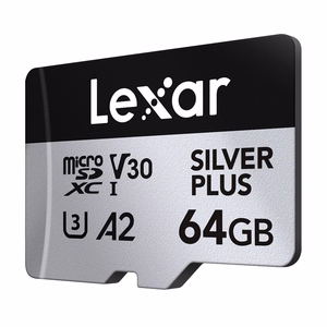 Lexar High-Performance Silver Plus microSDXC 2x64GB mälukaartide komplekt + adapter