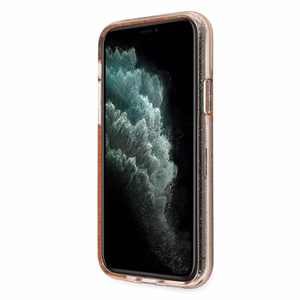 Guess GUHCN65PCGLPI iPhone 11 Pro Max roosa/roosa kõva ümbris Glitter