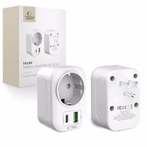 Tech-Protect TA100 US Adapter - valge