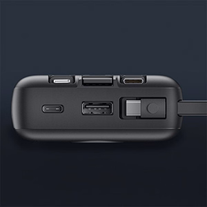 Powerbank Veger C20 (W2047 / W2059) 20000 mAh with built-in Micro-USB cables / Type C / Lightning must