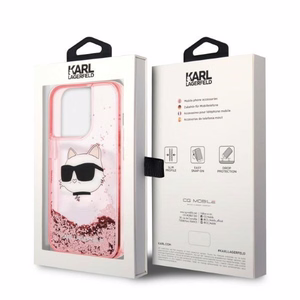 Karl Lagerfeld KLHCP14LLNCHCP iPhone 14 Pro 6.1" roosa/roosa hardcase Glitter Choupette Head