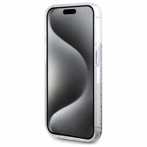 Karl Lagerfeld Liquid Glitter Karl & Choupette Head Magsafe Чехол для iPhone 15 Pro Max - прозрачный