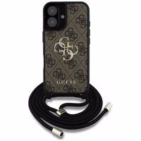 GUESS ümbris jaoks IPHONE 16 GUHCP16SP4GMGCRW (CBDY PU 4G Big Logo W/Cord Strap) brown