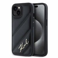 Karl Lagerfeld Diagonal Quilted Script ümbris jaoks iPhone 15 / 14 / 13 - must