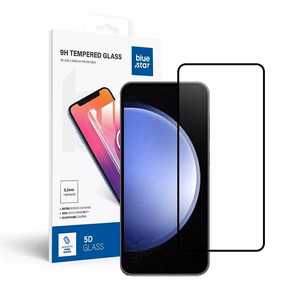 Karastatud klaas sinine Star - SAMSUNG Galaxy S25 Full Face (full glue/Ümbris friendly) - must Karastatud klaas sinine Star