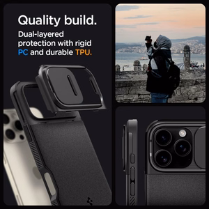 Spigen Optik Armor Mag Ümbris with MagSafe jaoks iPhone 16 Pro Max - Must