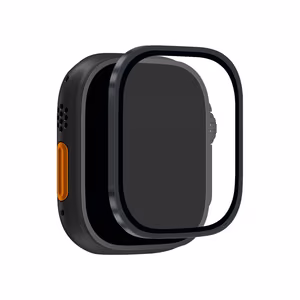 Puro karastatud klaas titaanist äärisega Apple Watch Ultra / Ultra 2 / Ultra 3M jaoks - must