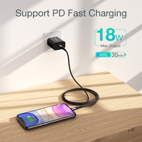 Choetech IP0041 USB-C / Lightning MFi 480Mb/s 3A 2 m kaabel - must