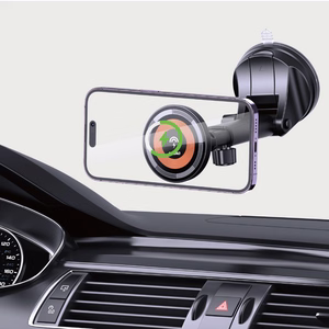 Dudao F12MAX+ autohoidik 15W juhtmevaba laadijaga, ühildub MagSafe'iga, must