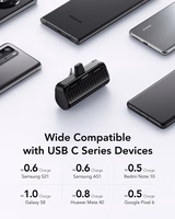 Powerbank Veger PlugOn (W0558) PD QC3.0 3A 20W 5000 mAh with a built-in connector Type C czarny