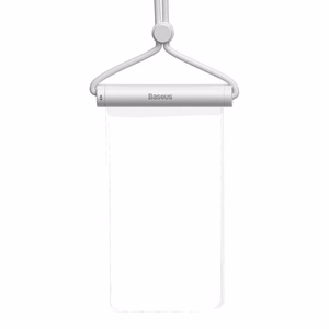 Waterproof phone ümbris Baseus AquaGlide with Cylindrical Slide Lock (valge)