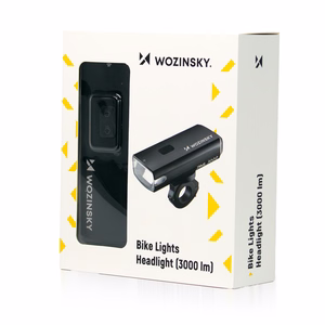 Wozinsky jalgratta esituli USB-C-kaabliga, 3000 lm – must