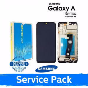 LCD ekraan ühilduv Samsung A025G A02s EU must raamiga (Service Pack)