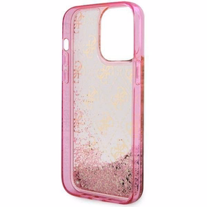Guess GUHCP14LLC4PSGP iPhone 14 Pro 6.1" roosa/roosa hardcase Liquid Glitter 4G Transculent