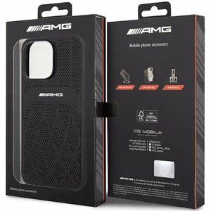 AMG AMHMP14XOSDBK iPhone 14 Pro Max 6.7" чёрный/чёрный хардкейс Leather Curved Lines MagSafe