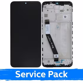 LCD Ekraan Ühildub Xiaomi Redmi 9 Koos Frame / Must / (Service Pack)