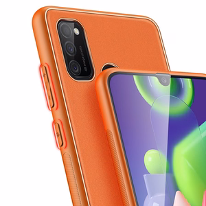 Dux Ducis Yolo elegantne pehme TPU-st ja PU nahast valmistatud ümbris Samsung Galaxy M30s oranžile mudelile