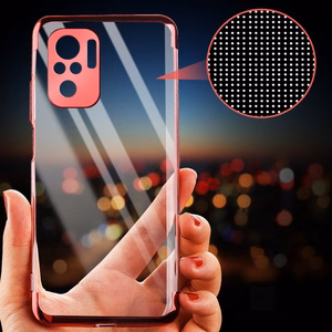 Selge värviga ümbris geel TPU galvaaniline raam kate Xiaomi Redmi Note 10 5G / Poco M3 Pro mustaks