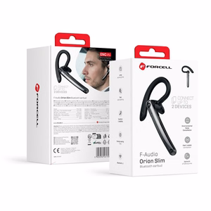 Wireless mono headset (ENC, Multipoint, BT 6.0 + EDR, 90mah) FORCELL Orion Slim black