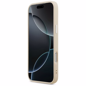 Чехол Guess Triangle Logo MagSafe для iPhone 17 Pro бежевый