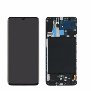 LCD ekraan ühilduv Samsung A705 2019 A70 must raamiga HQ