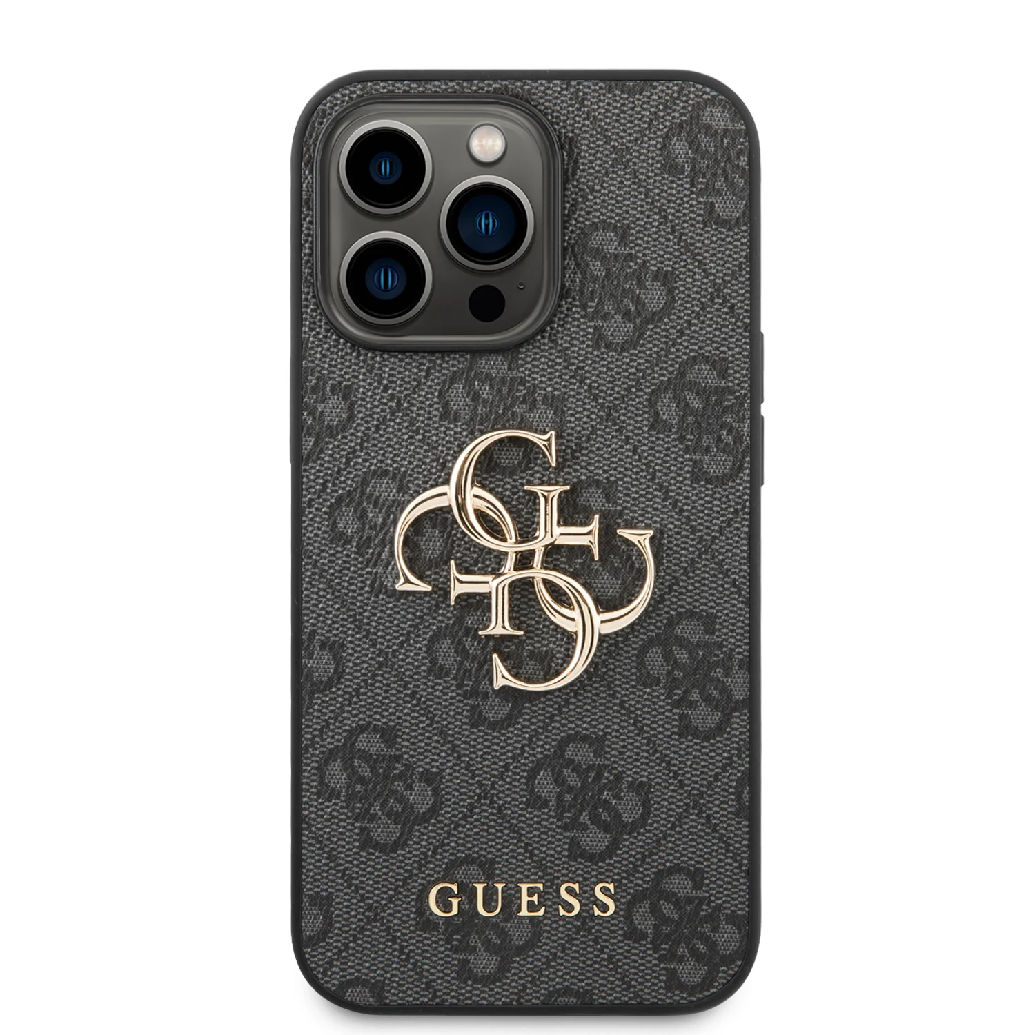 Guess 4G Big Metal Logo чехол для iPhone 14 Pro Max - серый