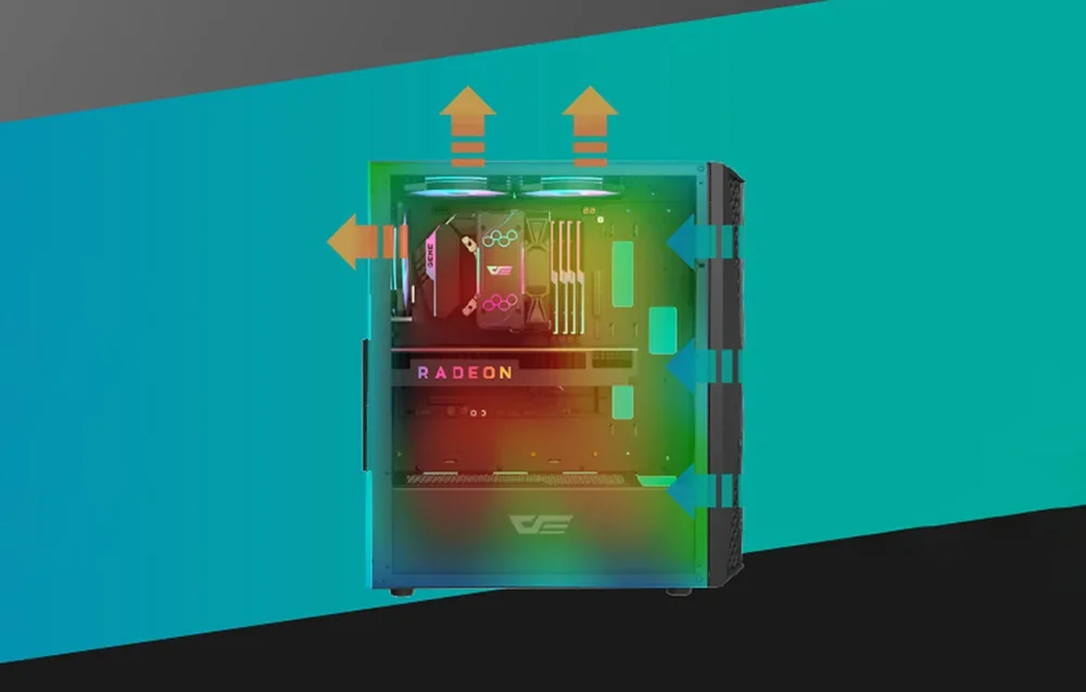 Darkflash C6 ARGB ventilaatorid korpuses