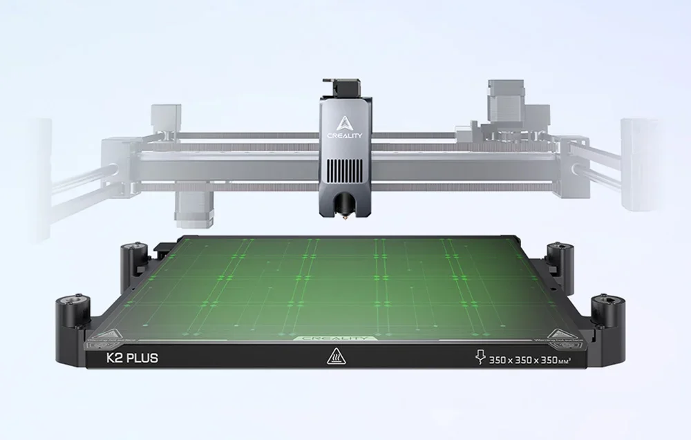 Creality K2 Plus ajamisüsteem