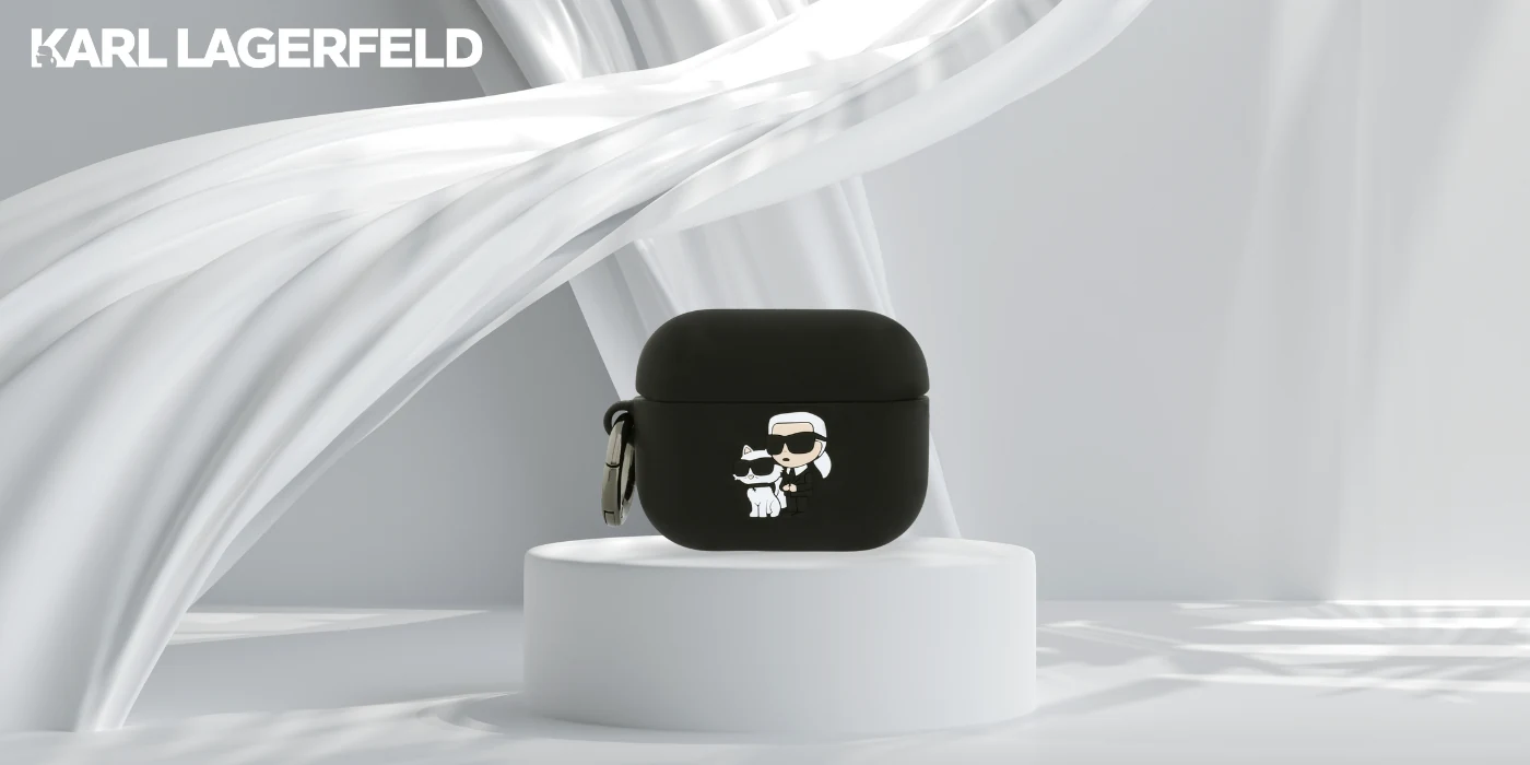 Karl Lagerfeldi Karli ja Choupette'i ümbris AirPods Pro 3-le