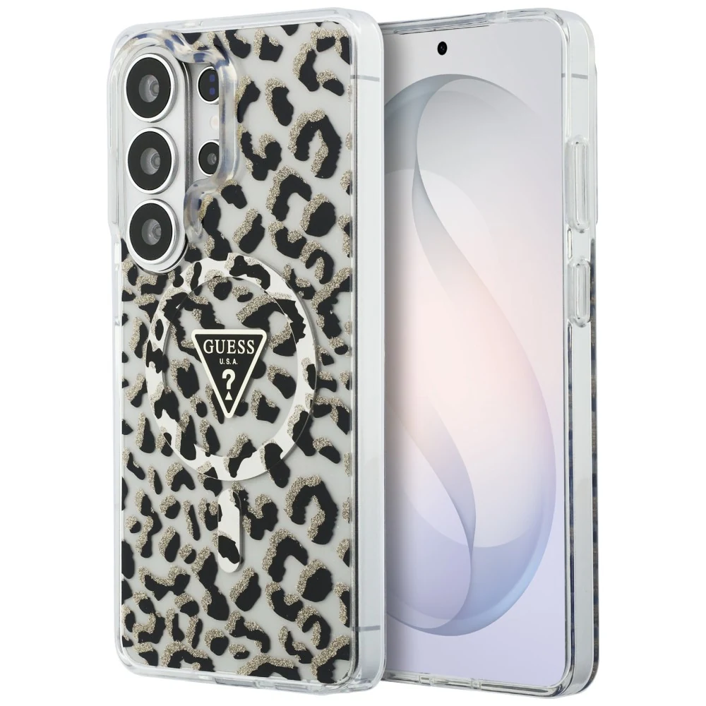 Leopardimustriga Guessi ümbris Samsung Galaxy S26 Ultra telefonil