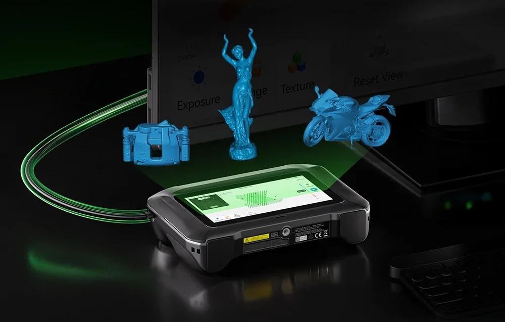 Creality 3D scanner laual siniste 3D mudelitega