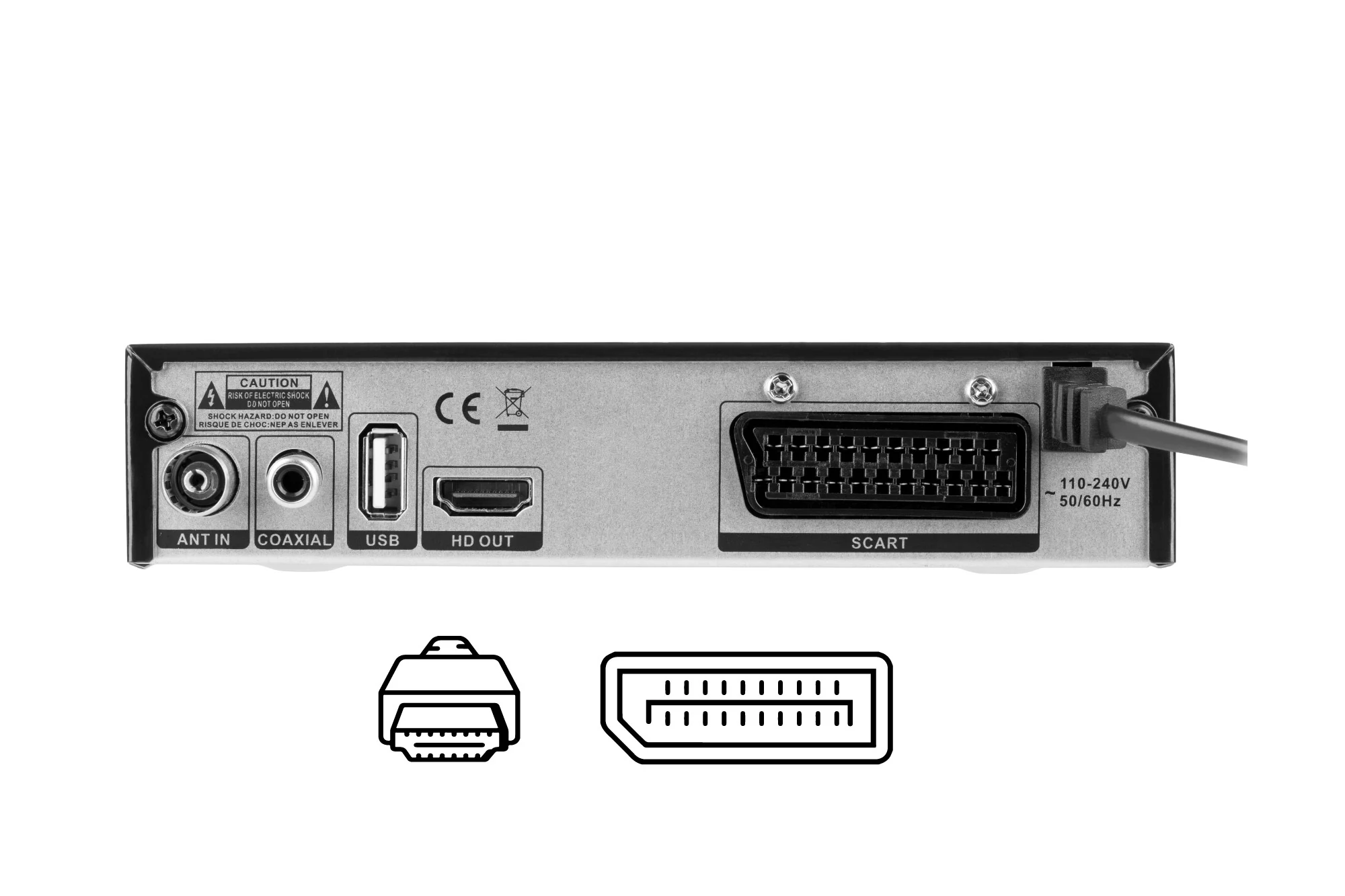 Cabletech URZ0336C tagakülje ühendused