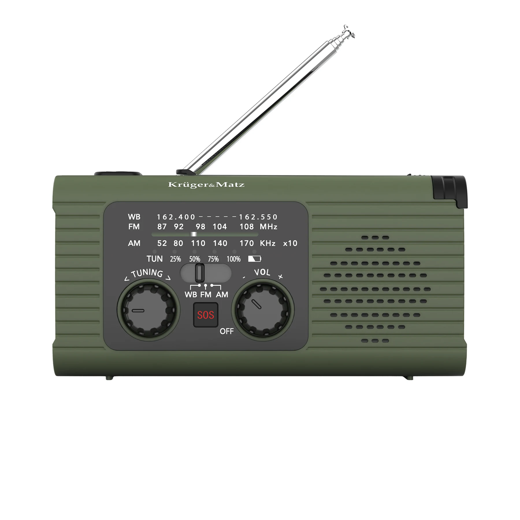 SOS-helialarmi funktsiooniga Krüger&Matz KM0836 raadio
