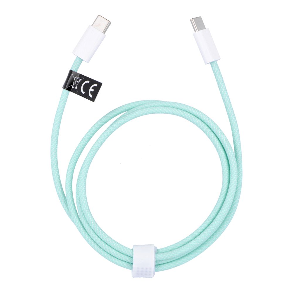 Kaabel Type C to Type C PD QC3.0 3A 60W C263 1 m roheline