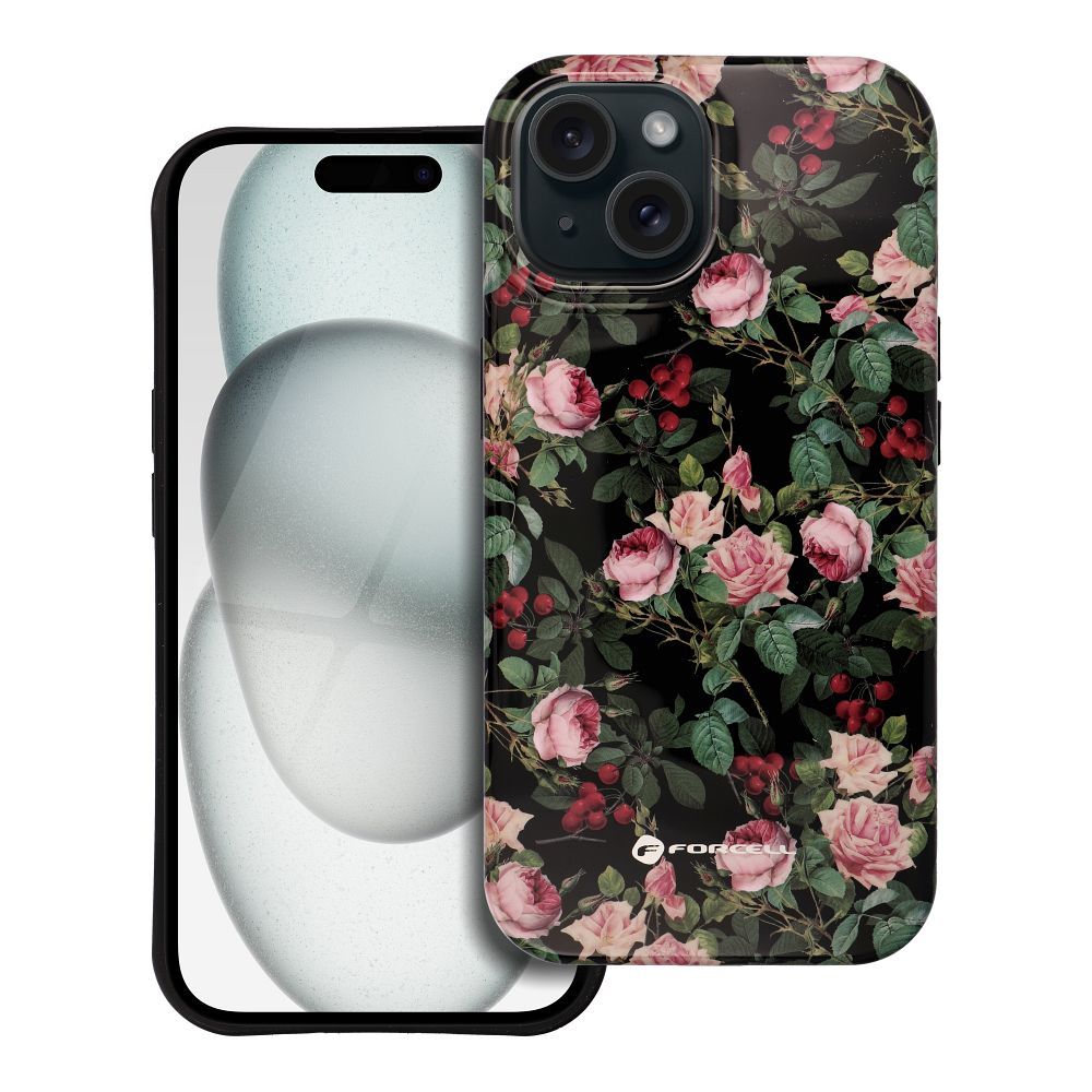 Ümbris jaoks iPhone 15 Forcell F-Protect Mirage compatible with Magsafe Military Drop-Test rose drama