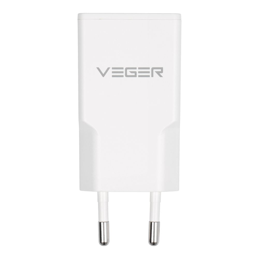Phone laadija VEGER USB A + USB C QC PD 30W 30W1A1C valge