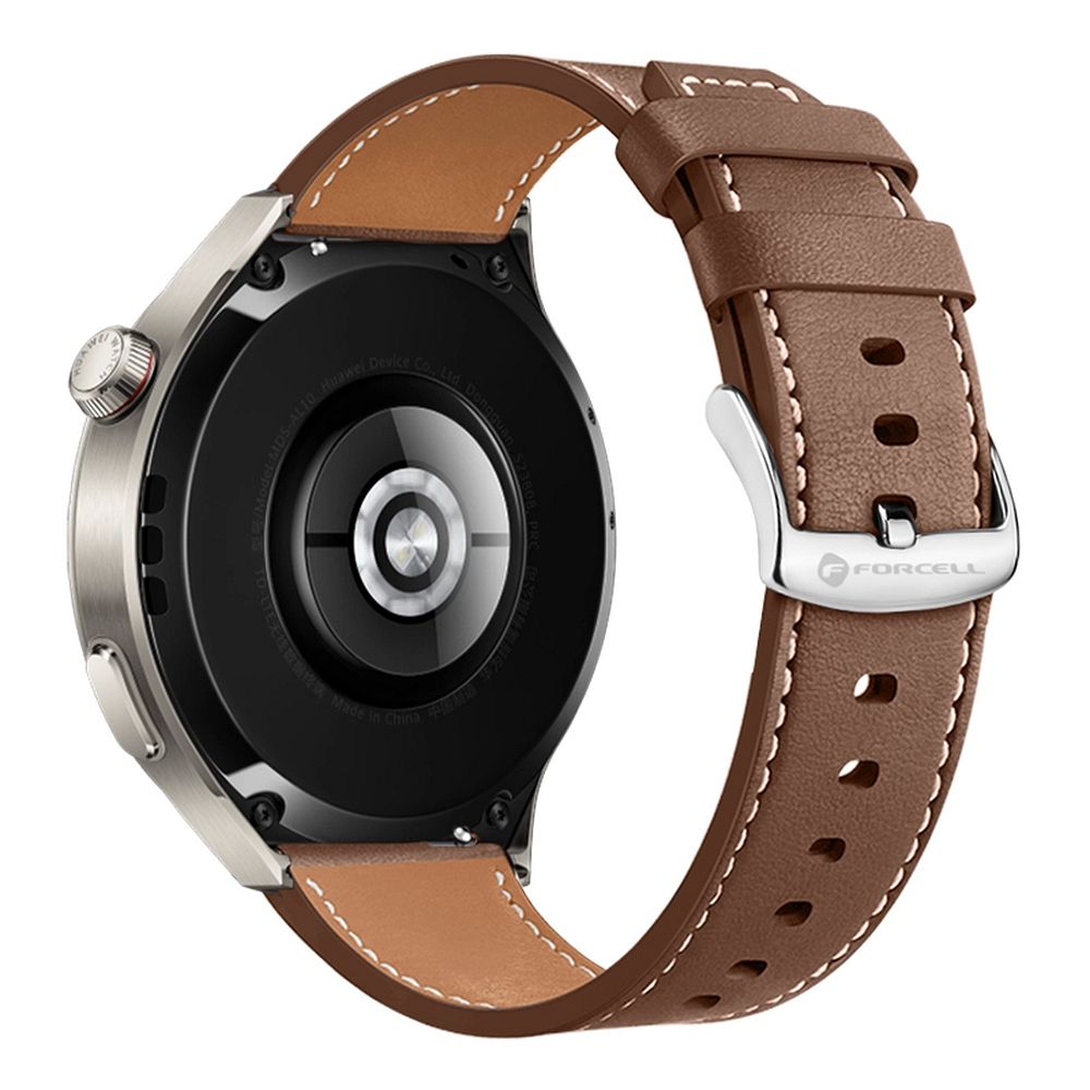 Strap to Samsung Galaxy Watch Forcell F-Design FS21 holes eco-friendly leather 20 mm brown