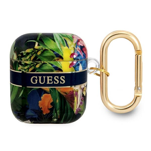 Guess GUA2HHFLB AirPodsi ümbris sinine/sinine Flower Strap Collection