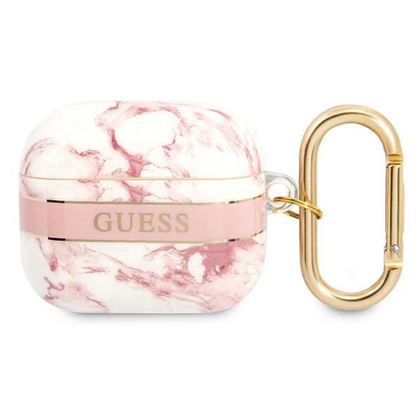 Guess GUA3HCHMAP AirPods 3 ümbris roosa/roosa Marble Strap Collection