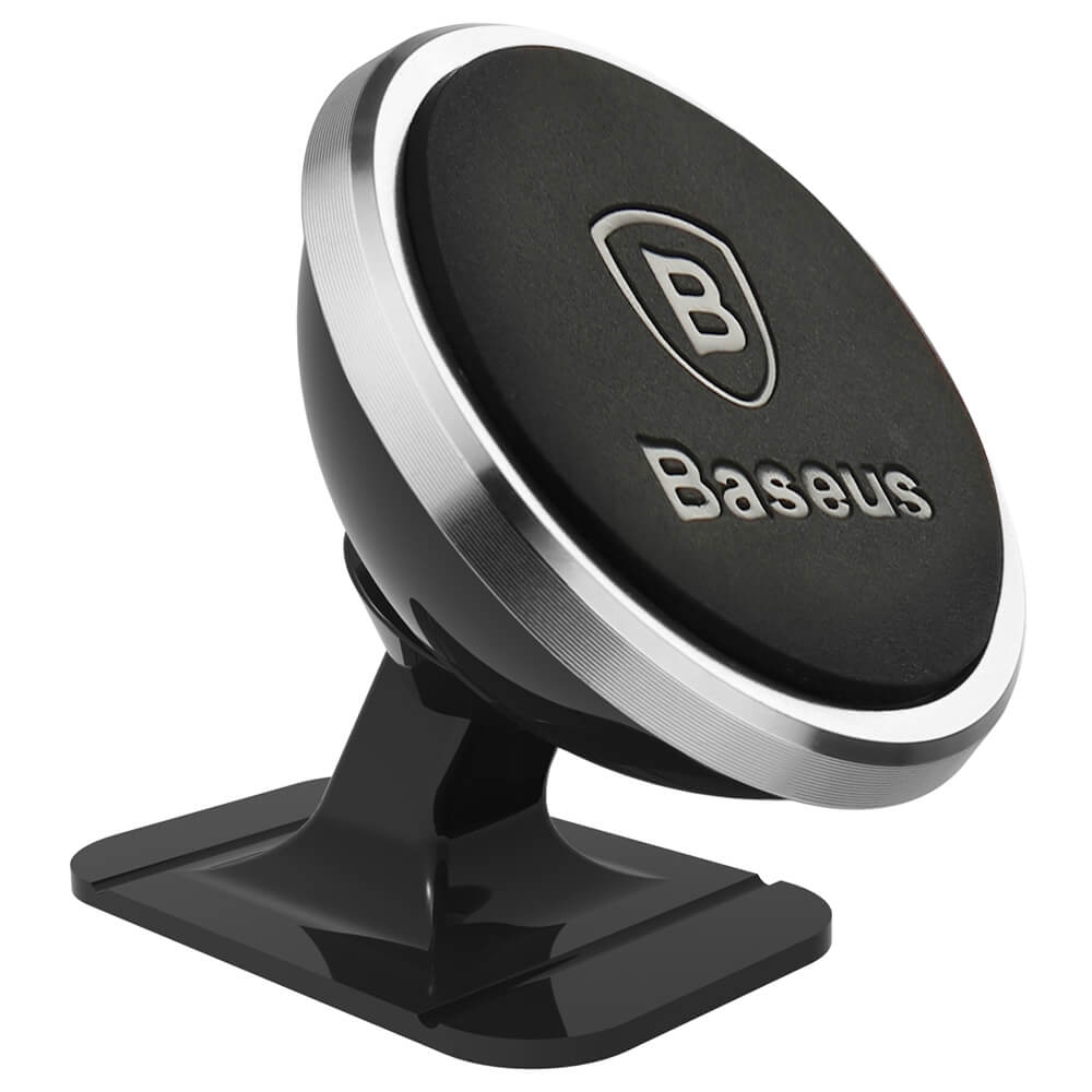Car Holder Baseus "Overseas Edition" Silver (magnetic / sticky pad)