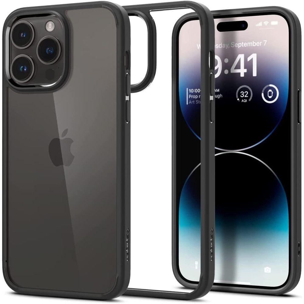 Spigen Ultra Hybrid iPhone 14 Pro ümbris - matt must