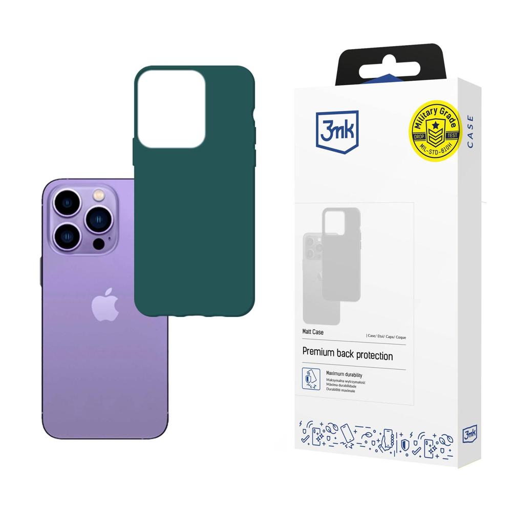 Kaaned iPhone 14 Pro Max'ile 3mk Matt Case sarjast - tumeroheline