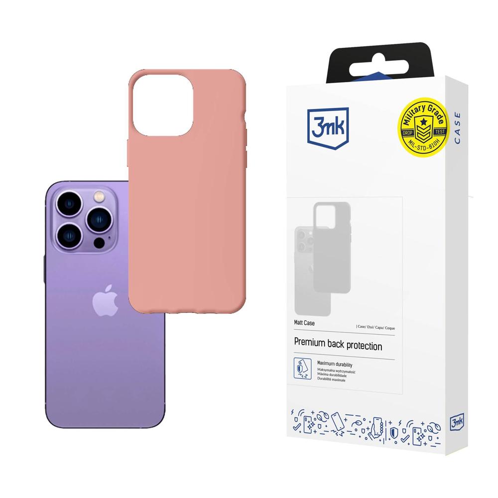 Kott iPhone 14 Pro jaoks 3mk Matt Case sarjast - roosa
