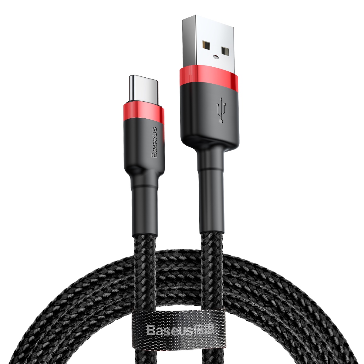 Baseus cable Cafule USB - USB-C 1,0 m 3A punane-must