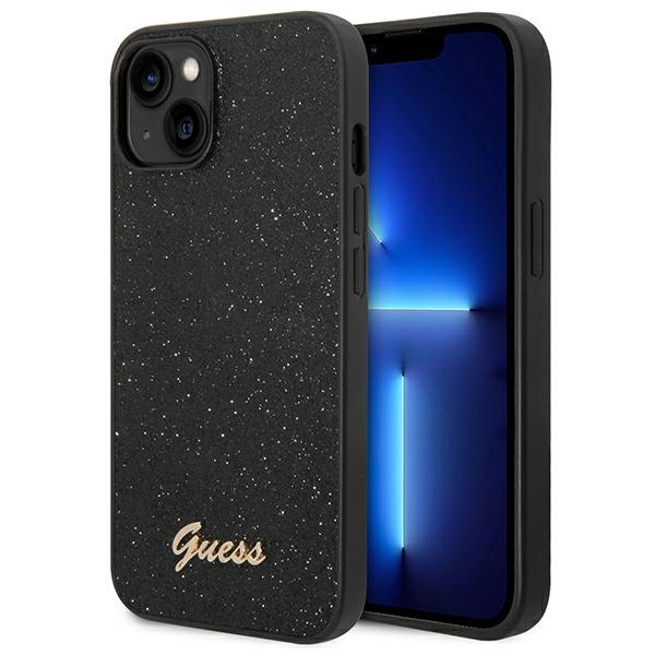 Guess Glitter Script ümbris iPhone 14 Plus'ile - must
