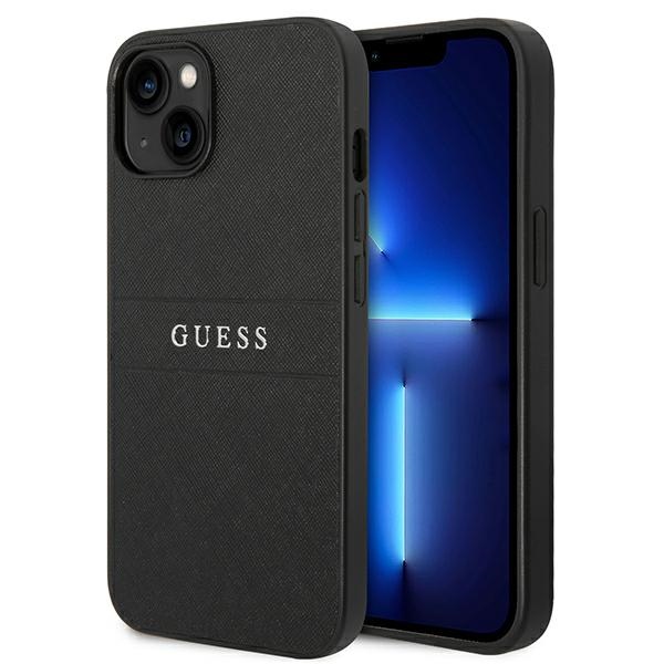 Guess Saffiano rihmaga ümbris iPhone 14 Plus'ile - must