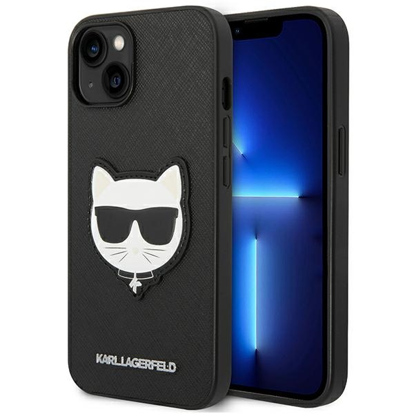 Karl Lagerfeld Saffiano Choupette peaümbruse ümbris iPhone 14 Plus'ile - must