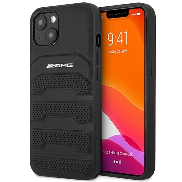 AMG AMHCP14MGSEBK iPhone 14 Plus 6,7 "must / must hardcase Leather Debossed Lines